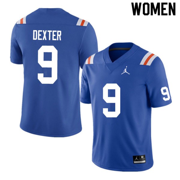Women #9 Gervon Dexter Florida Gators College Football Jersey Throwback
